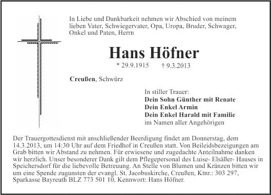 Herr Hans Höfner