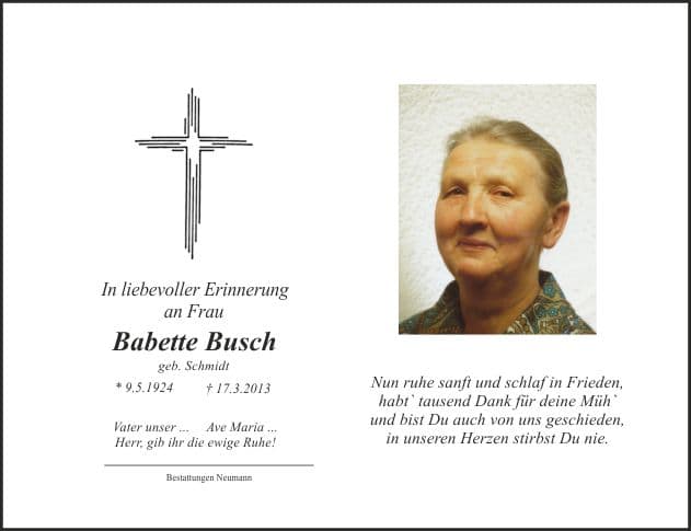 Frau Babette Busch