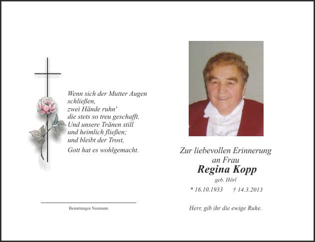 Frau Regina Kopp