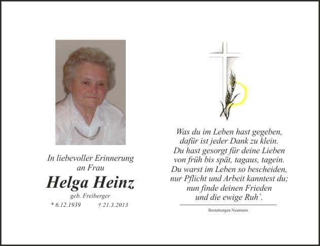 Frau Helga Heinz