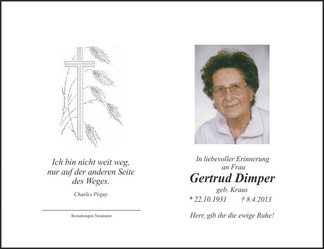 Frau Gertrud Dimper