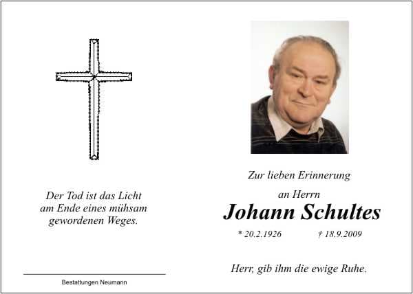 Herr Johann Schultes