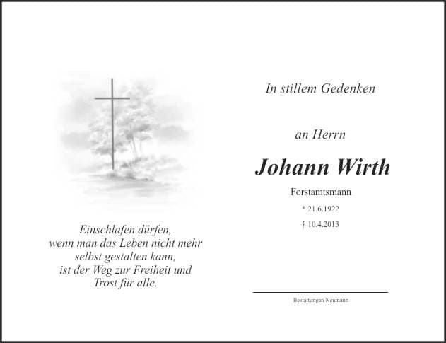 Frau Johann Wirth