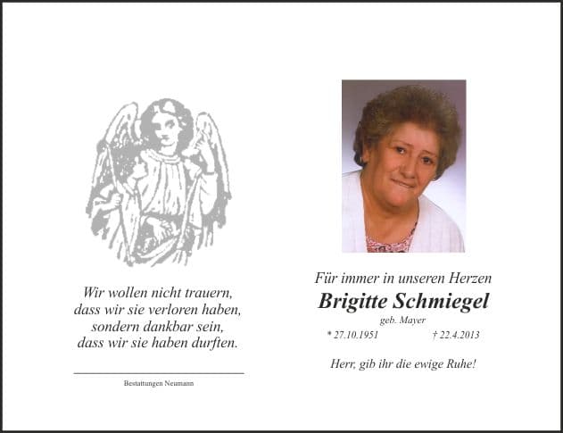 Frau Brigitte Schmiegel