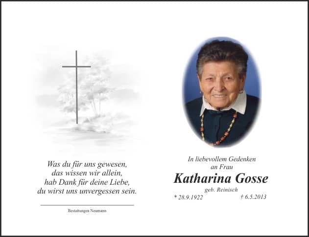 Frau Katharina Gosse