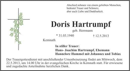 Frau Doris Hartrumpf
