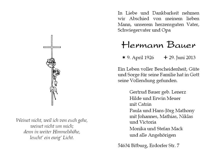 Herr Hermann Bauer