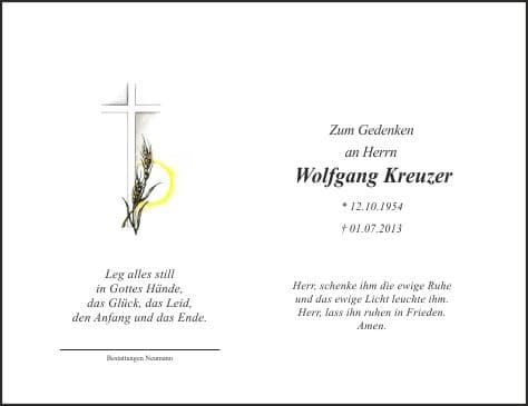 Herr Wolfgang Kreuzer