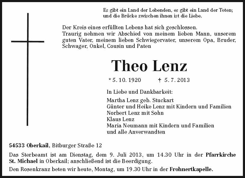 Herr Theo Lenz