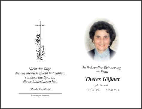 Frau Theres Gößner