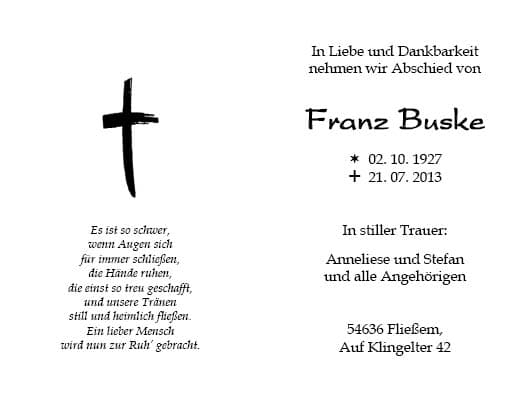 Herr Franz Buske
