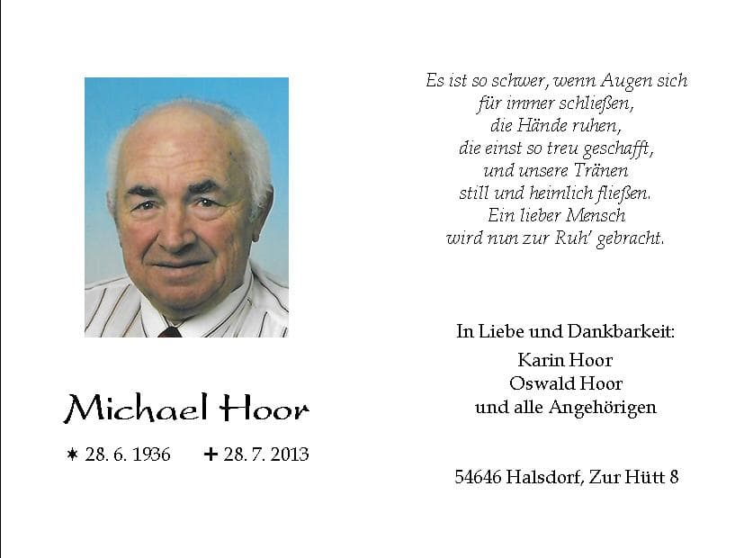 Herr Michael Hoor