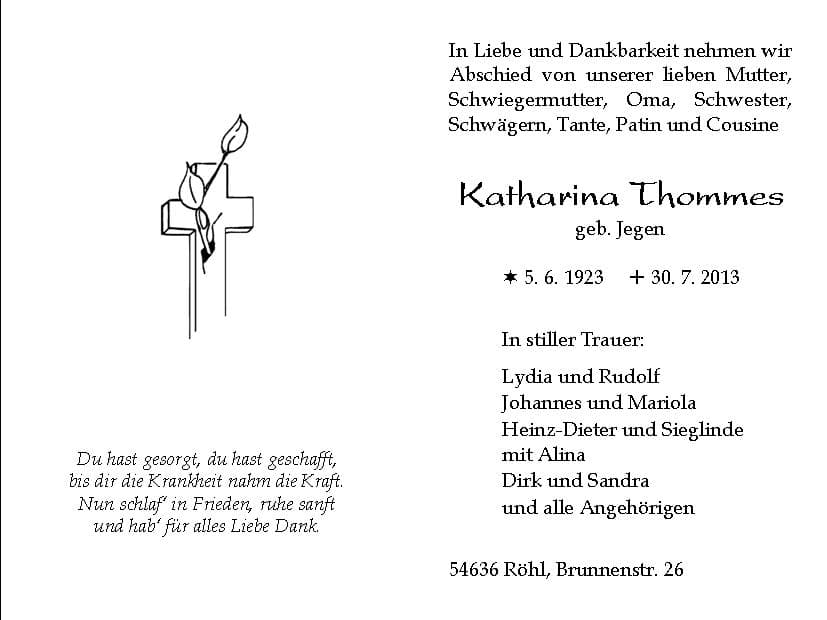 Frau Katharina Thommes