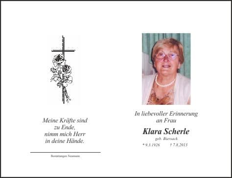 Frau Klara Scherle