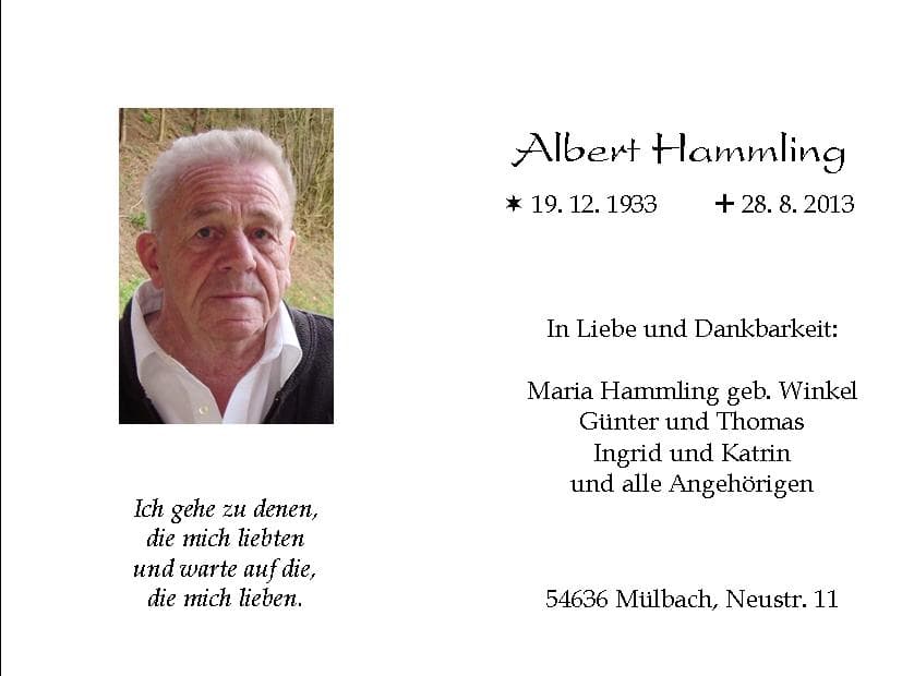 Herr Albert Hammling