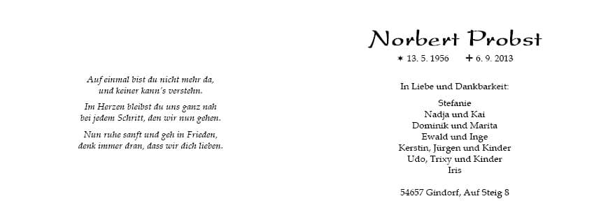 Herr Norbert Probst