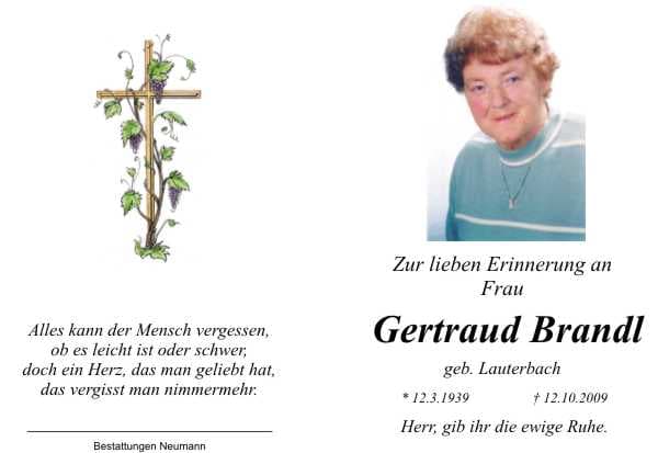 Frau Gertrud Brandl