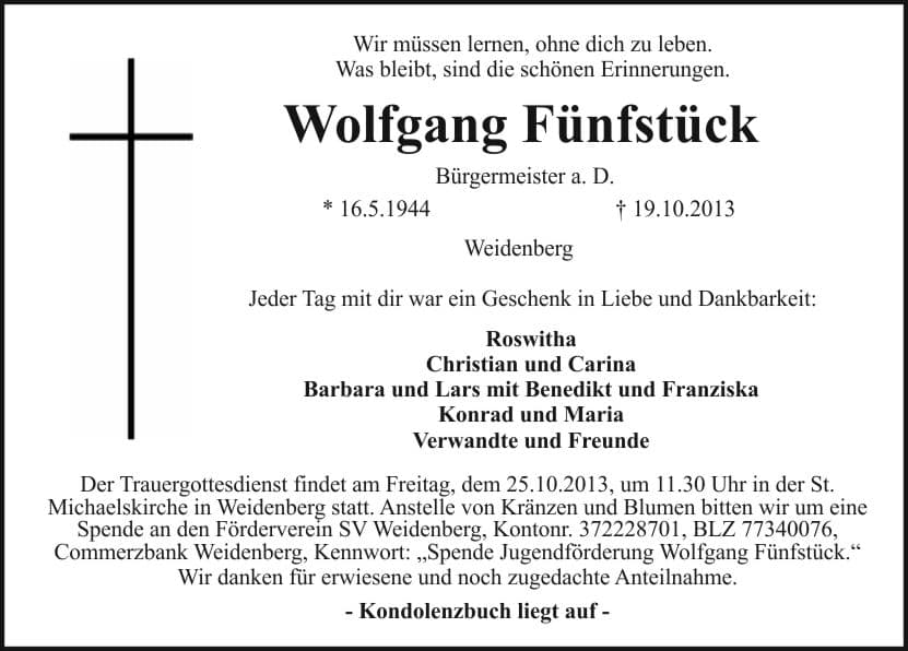 Herr Wolfgang Fünfstück