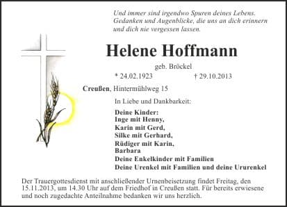 Frau Helene Hoffmann