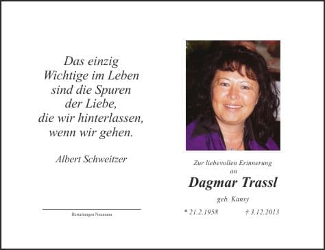 Frau Dagmar Trassl
