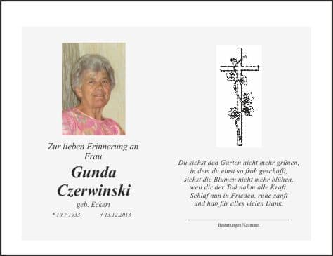 Frau Gunda Czerwinski