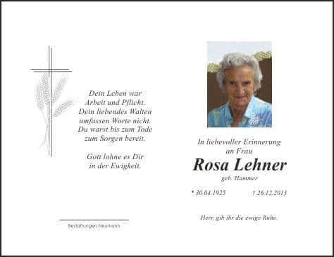 Frau Rosa Lehner