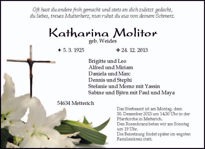 Frau Katharina Molitor