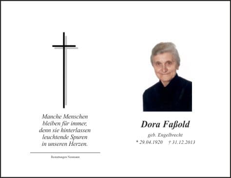 Frau Dora Faßold