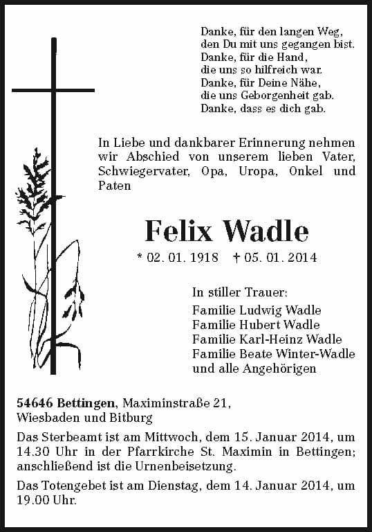 Herr Felix Wadle