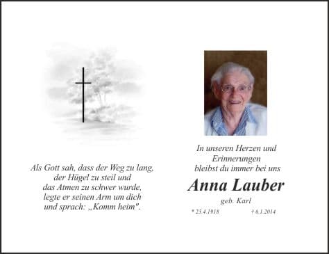 Frau Anna Lauber