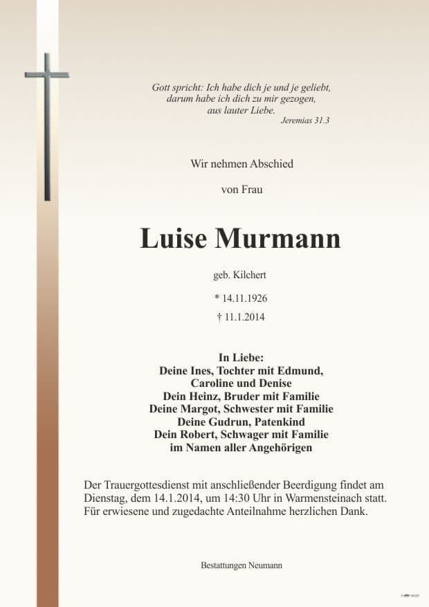 Frau Luise Murmann