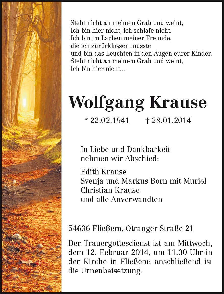 Herr Wolfgang Krause