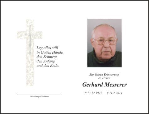 Herr Gerhard Messerer