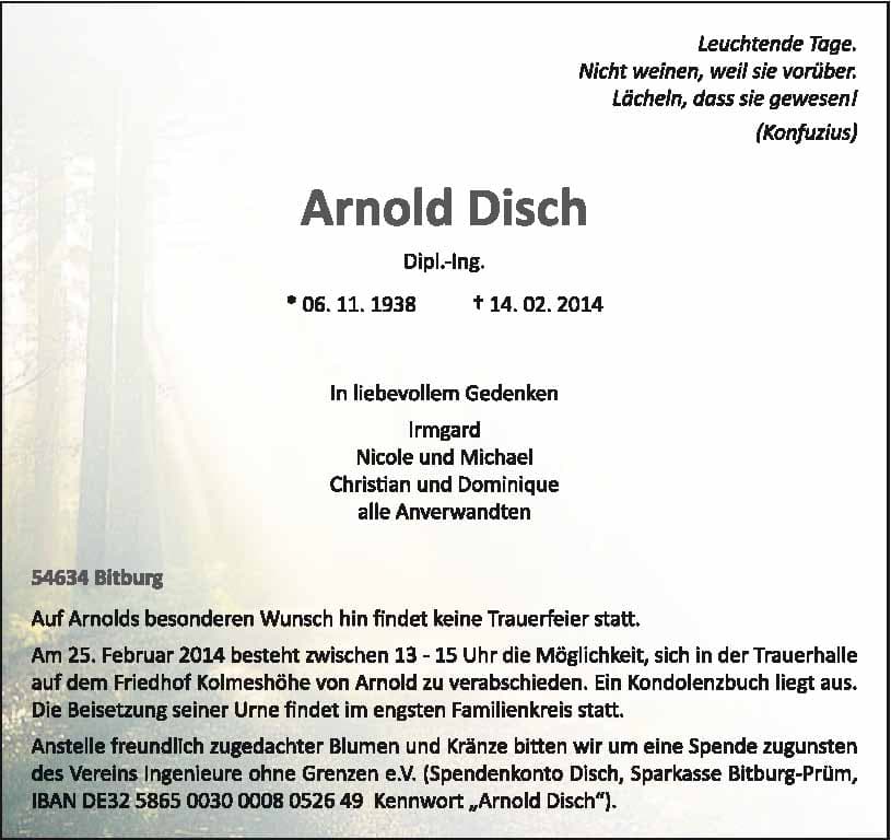 Herr Arnold Disch