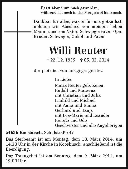 Herr Willi Reuter