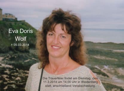 Frau Eva Doris Wolf