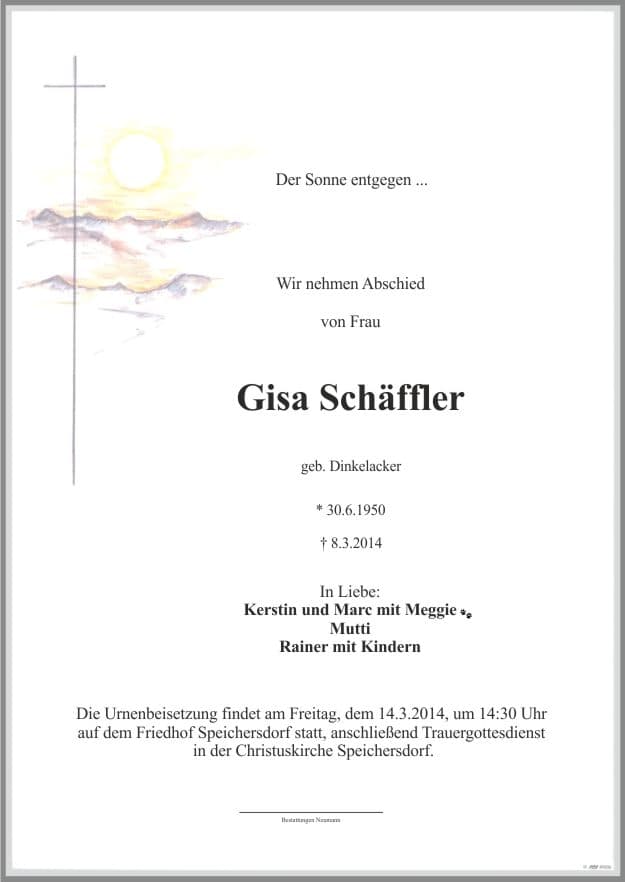Frau Gisa Schäffler