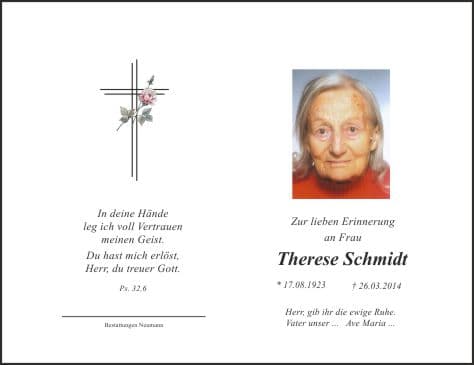 Frau Therese Schmidt