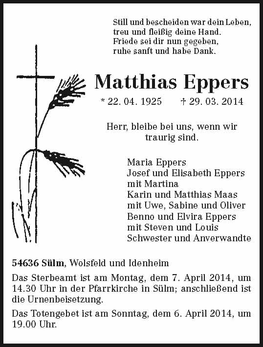 Herr Matthias Eppers