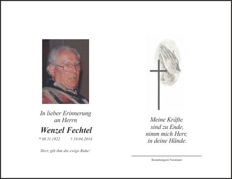 Herr Wenzel Fechtel