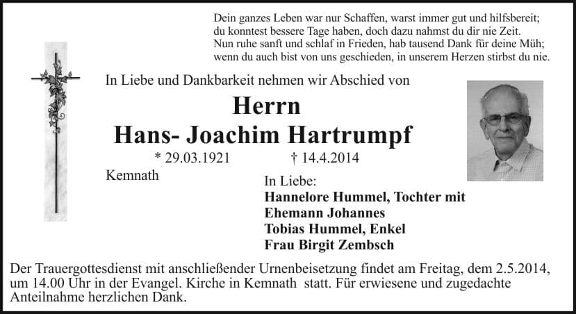 Herr Hans-Joachim Hartrumpf