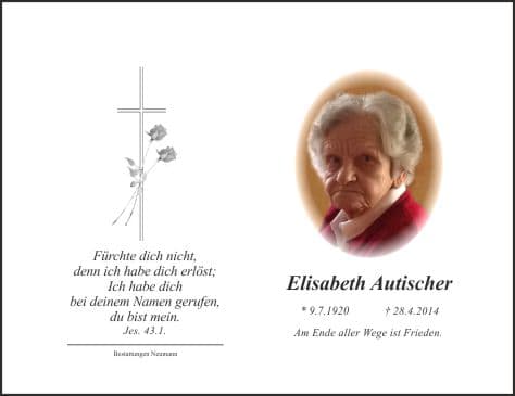 Frau Elisabeth Autischer