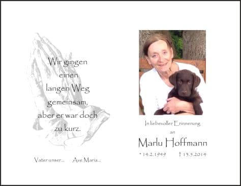 Frau Marie-Luise Hoffmann