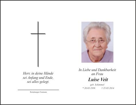 Frau Luise Veit