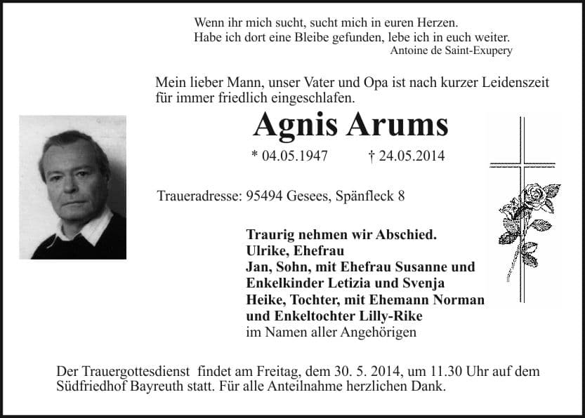 Herr Agnis Arums