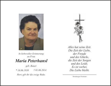 Frau Maria Peterhansl