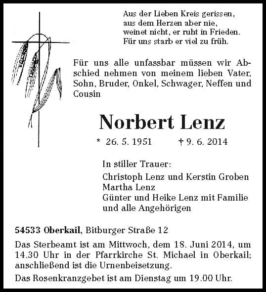 Herr Norbert Lenz