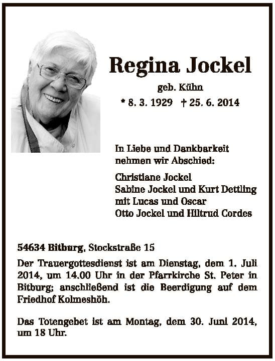 Frau Regina Jockel