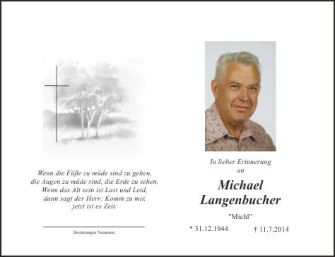 Herr Michael Langenbucher