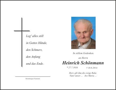 Herr Heinrich Schönmann
